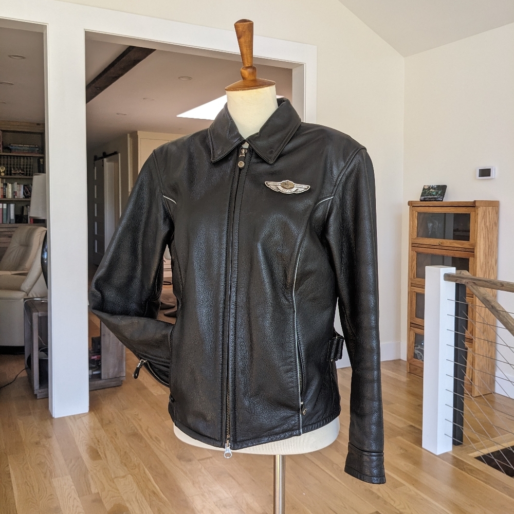 Rare Harley Davidson 100 Year Anniversary Leather Jacket - Picture 3 of 9